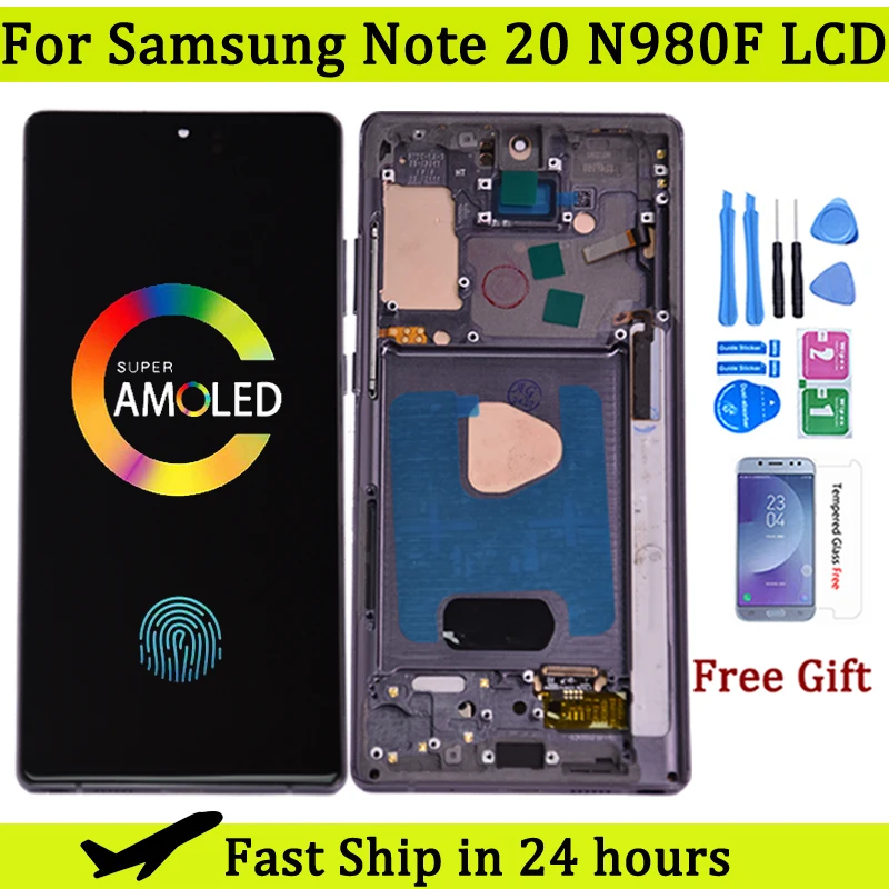 AMOLED For Samsung Note20 SM-N980F LCD Display Touch Touch Screen For Samsung Note 20 SM-N980F/DS LCD Display With Frame