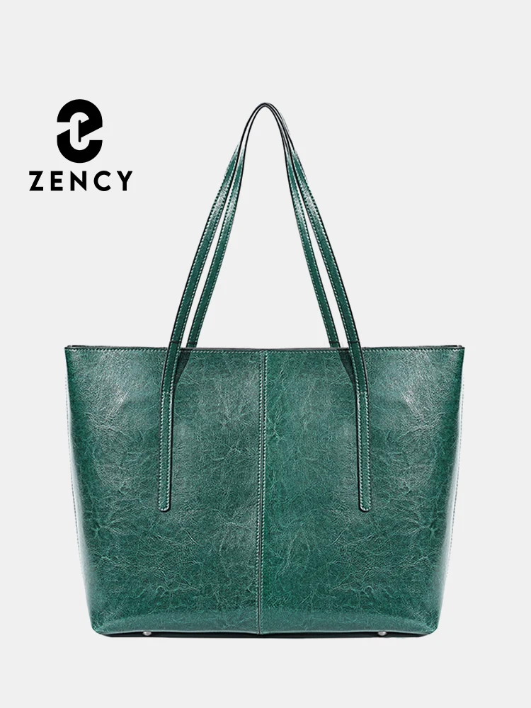 

Zency 2025 Winter Big Tote Bags Women Handbag 100% Genuine Leather Ladies Shoulder Purse Large Capacity For 14 inch Laptop