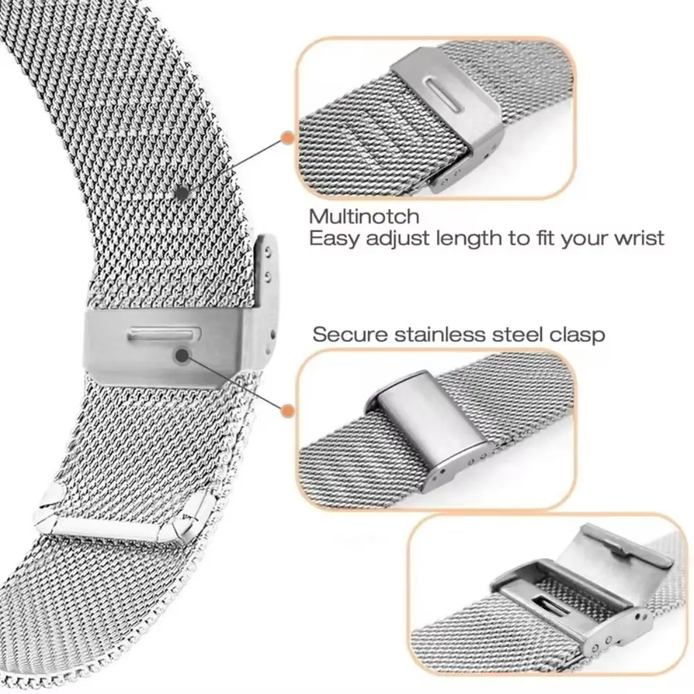 New Metal Stainless Steel Strap Wrist Replacement Bracelet Smart Watch Accessories Watchband for Samsung Galaxy Fit3