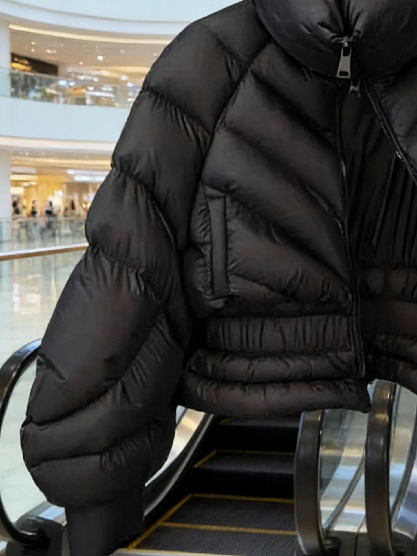 Sli ort Bla down Jaet Casaco de inverno feminino gola slim fit versão coreana tecido regular cintura alta zíper