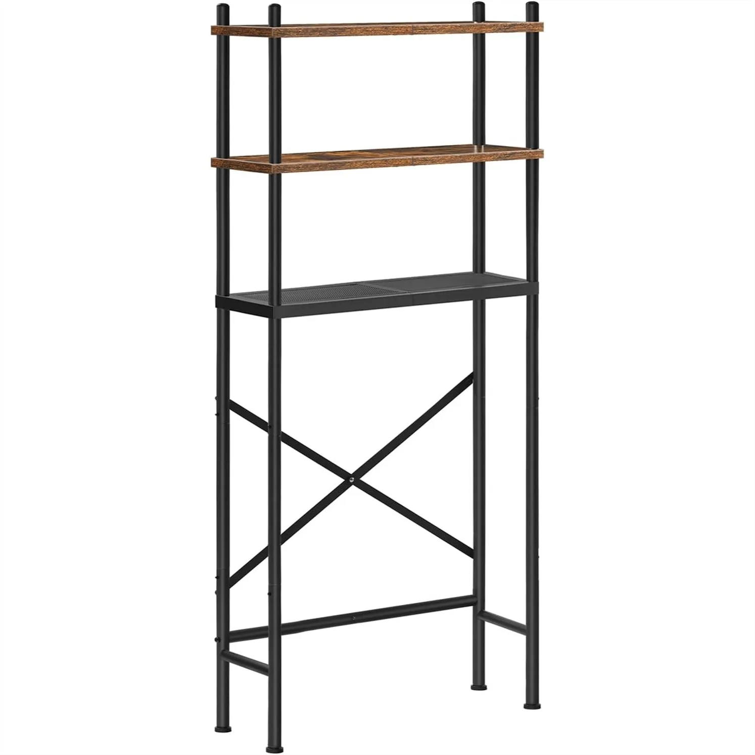 

Over the Toilet Storage, 3-Tier Bathroom Organizer Freestanding Above Toilet Shelf with Adjustable Feet, Space Saving, Easy