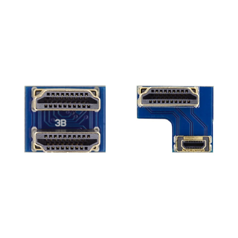 HDTV to Micro HDTV Type A for Raspberry PI 3B/3B+/4B Opposite U Shape Back Angled Type-D Male Connector Socket