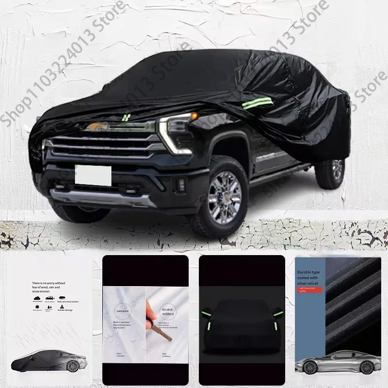 

For Chevrolet silverado Anti-UV Sun Shade Rain Snow Resistant Dustproof Car umbrella Full Car Cover Outdoor Protection