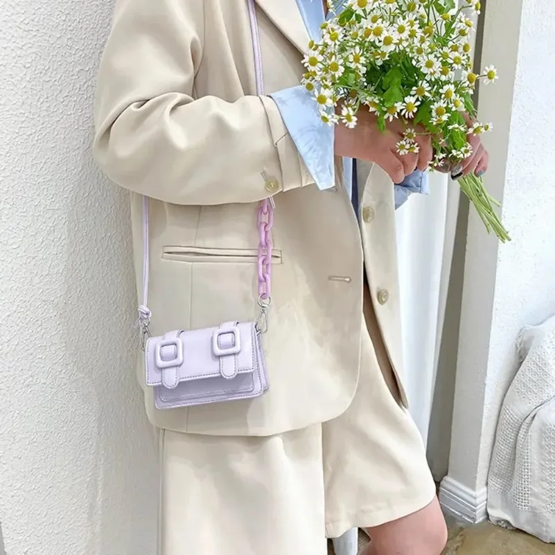 

2025 Summer Mini Women's Crossbody Bag Chain Bag PU Leather Women's Handbag Women's Crossbody Bag