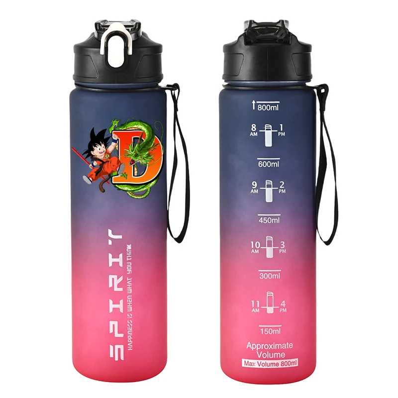 800 مللي لعبة دراغون بول التدرج أكواب مياه أنيمي الرياضة رسائل مطبوعة السفر مانعة للتسرب شرب زجاجة الكرتون زجاجات مياه الهدايا #6