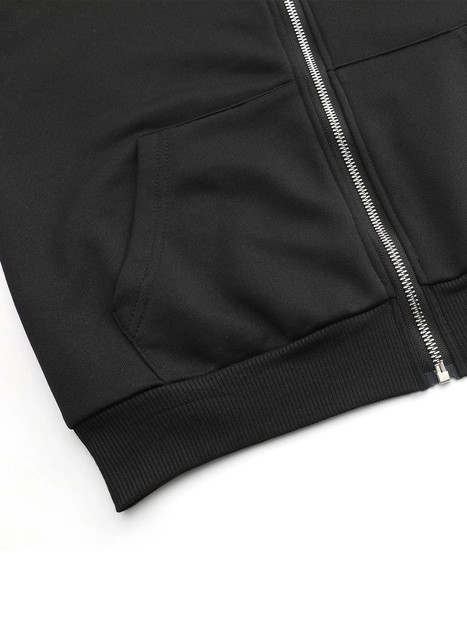 Damen Einfarbiges Old-School-Streetwear Crop-Hoodie mit Reißverschluss und Kordelzug, Langarm Basic-Oberbekleidung – Detail 14