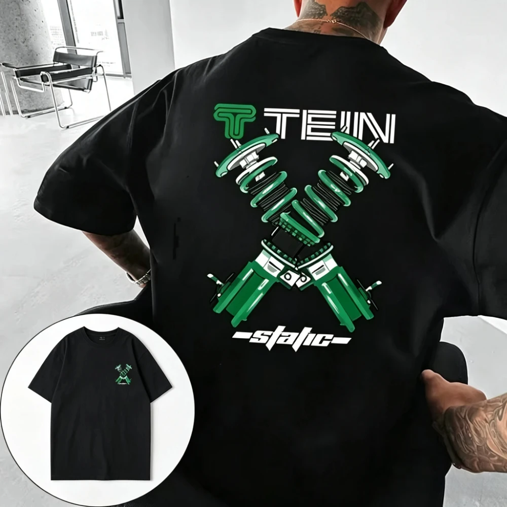 2026Adults Kids Car Suspension Mechanical Graphic T Shirt, Retro Octopus Auto Parts Print Short Sleeve Oversized Tee Men Women