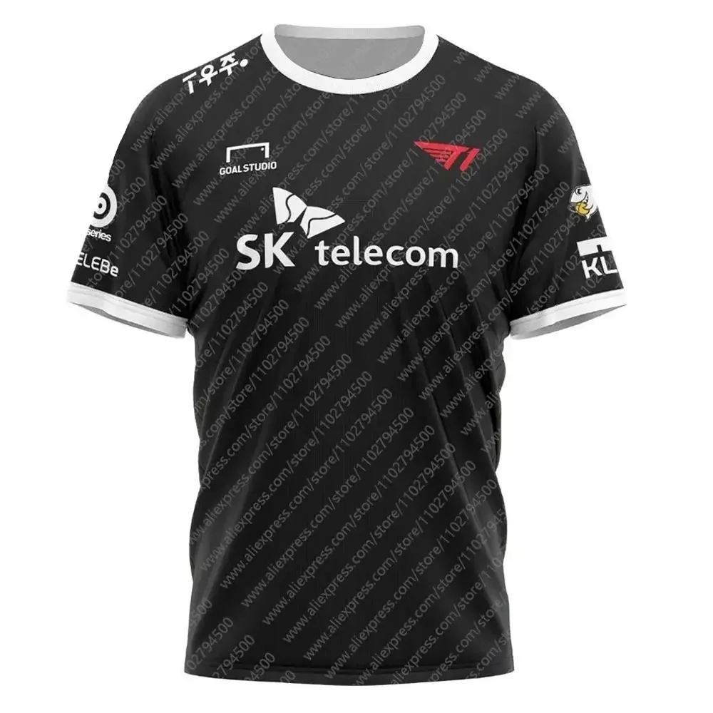 Short Sleeved T-shirt in Men's Mode, Redesigned with a Personalized Esports Casual Loose and Comfortable Summer Shirt2024