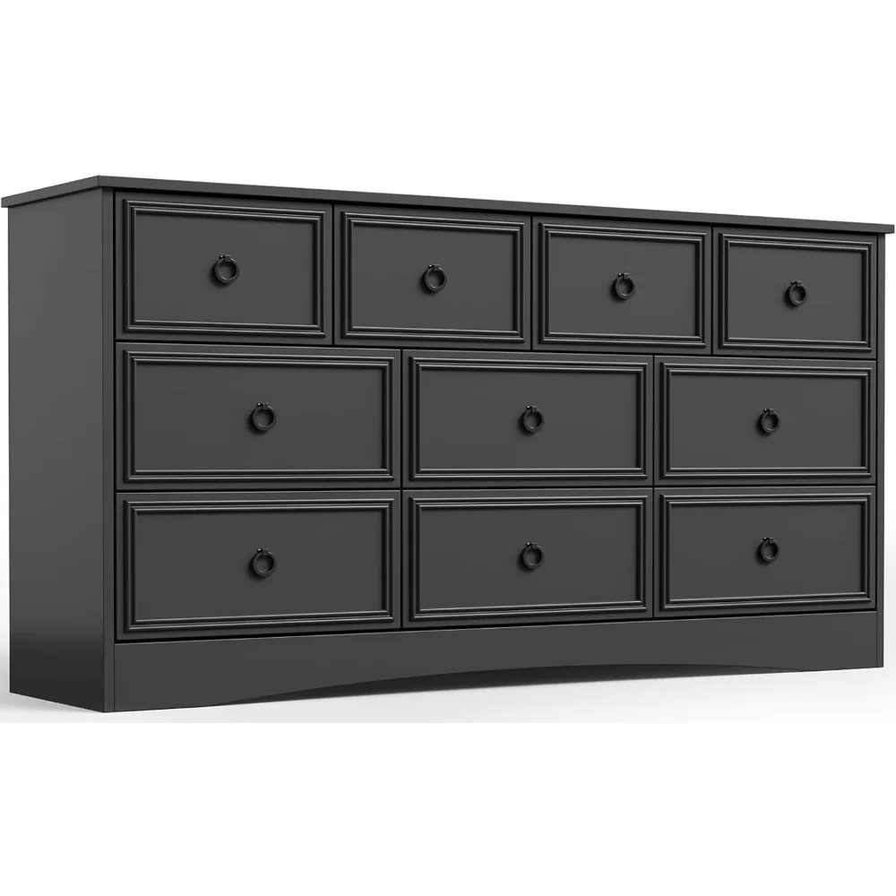 Dresser, Dressers for Bedroom, Chest of Drawers Closet Organizers and Storage Clothes, Textured Borders Living Room, Dresser