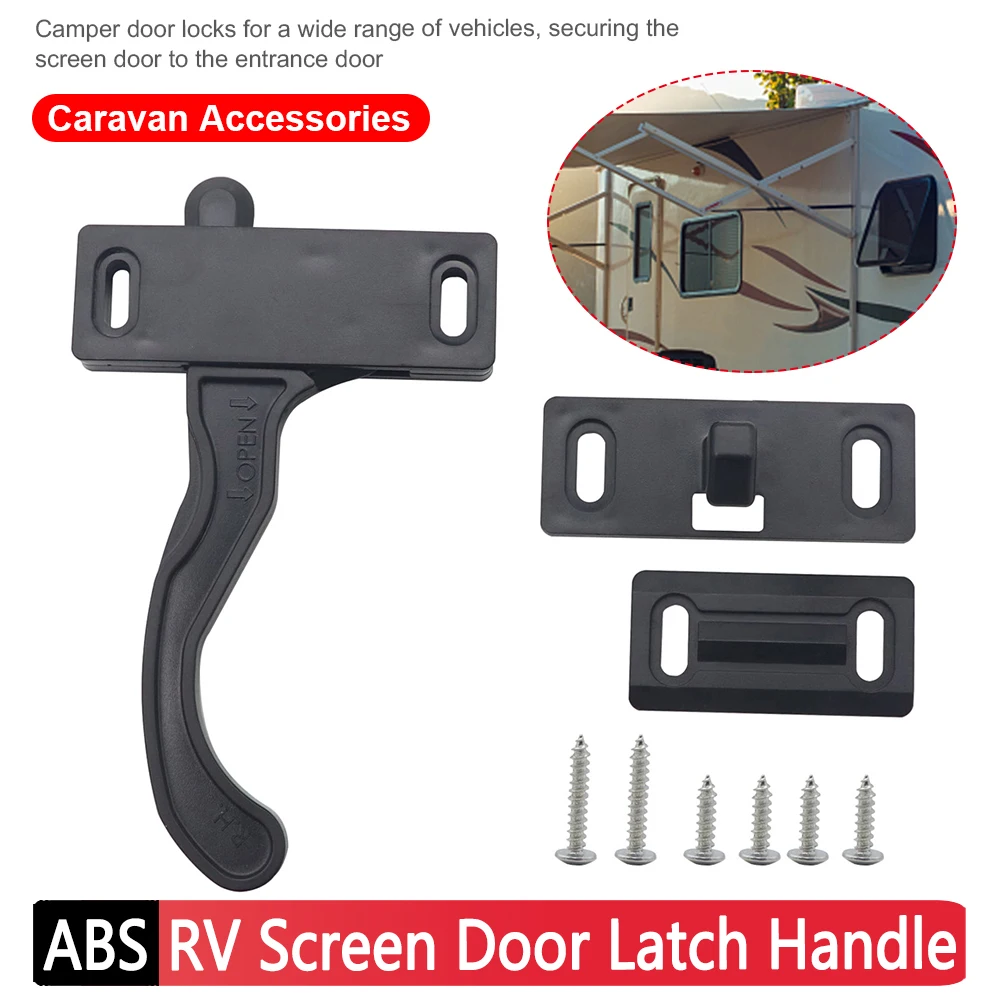 Right Hand RV Screen Door Latch Handle Replacement Simple Installation for RV Camper Trailer Motorhome for RV Trailer Motorhome