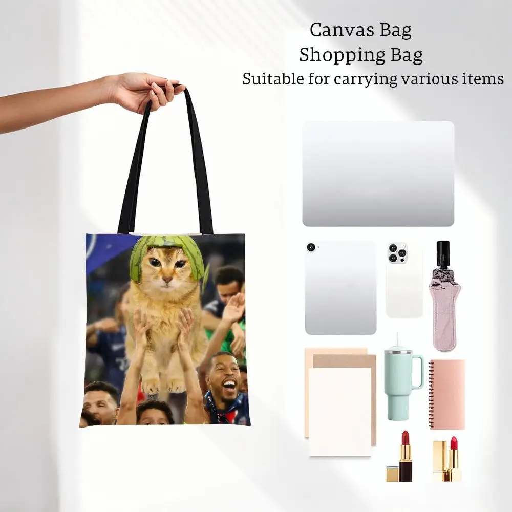 Character Art Savemeimei Storage Bags Lightweight Printed Canvas Bag Portable Daily Shopping Shoulder Bag