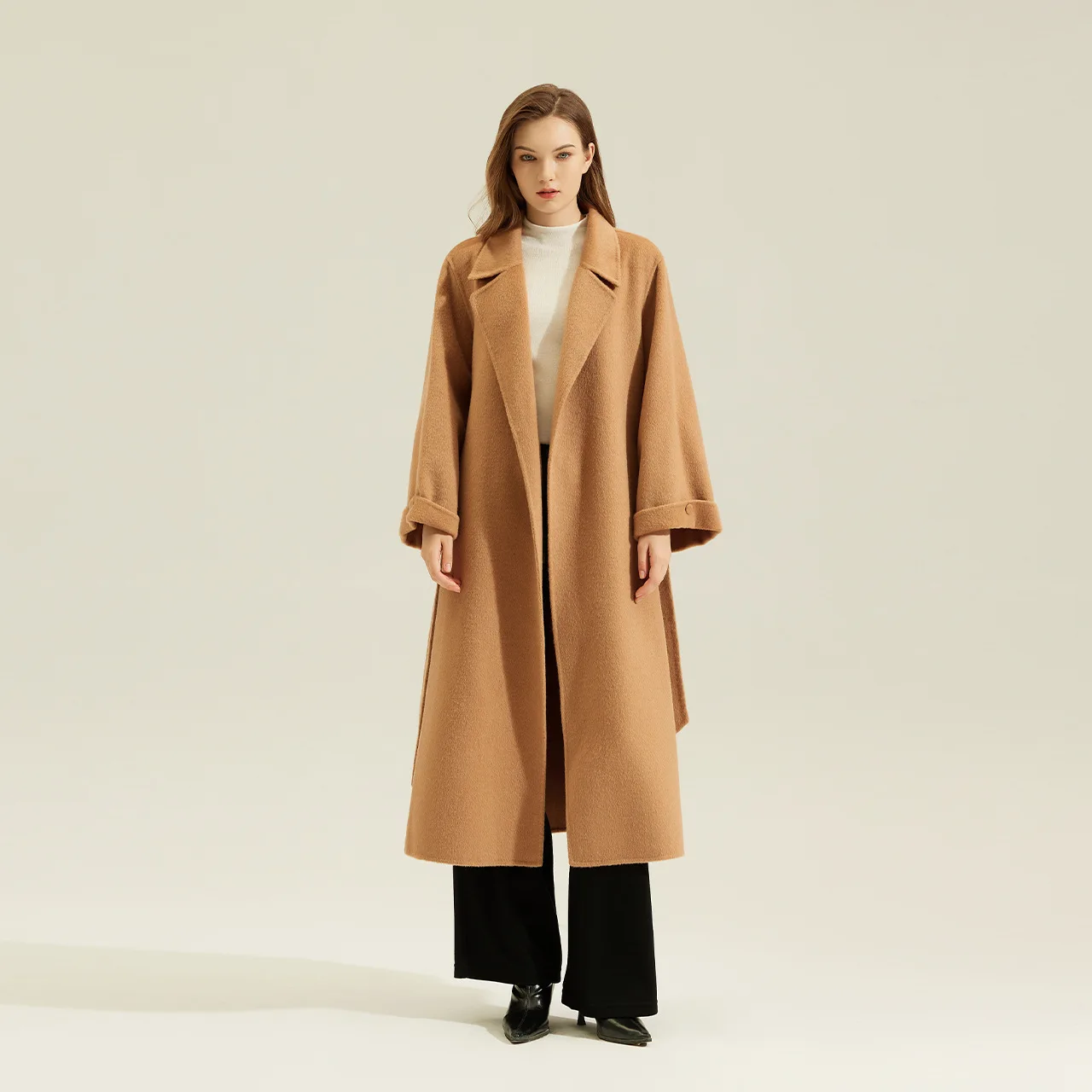 New Cashmere Coat Double-sided Woolen Coat Long Wool Women's Woolen Autumn Winter