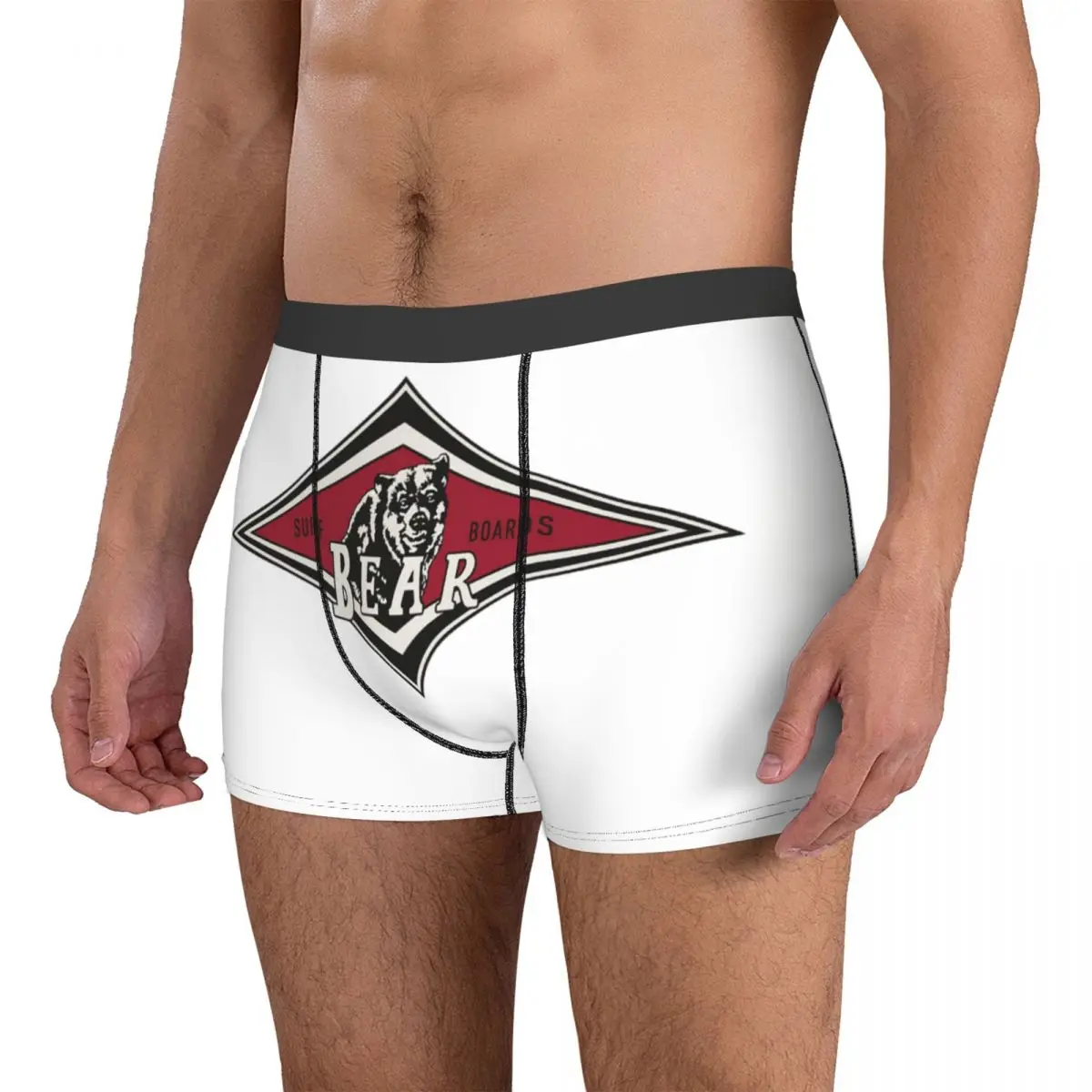 Boxer Underpants Shorts Surfing Bear Big Wednesday Cult Surfboard Surf Panties Men  Underwear for Homme Man Boyfriend Gift image 3