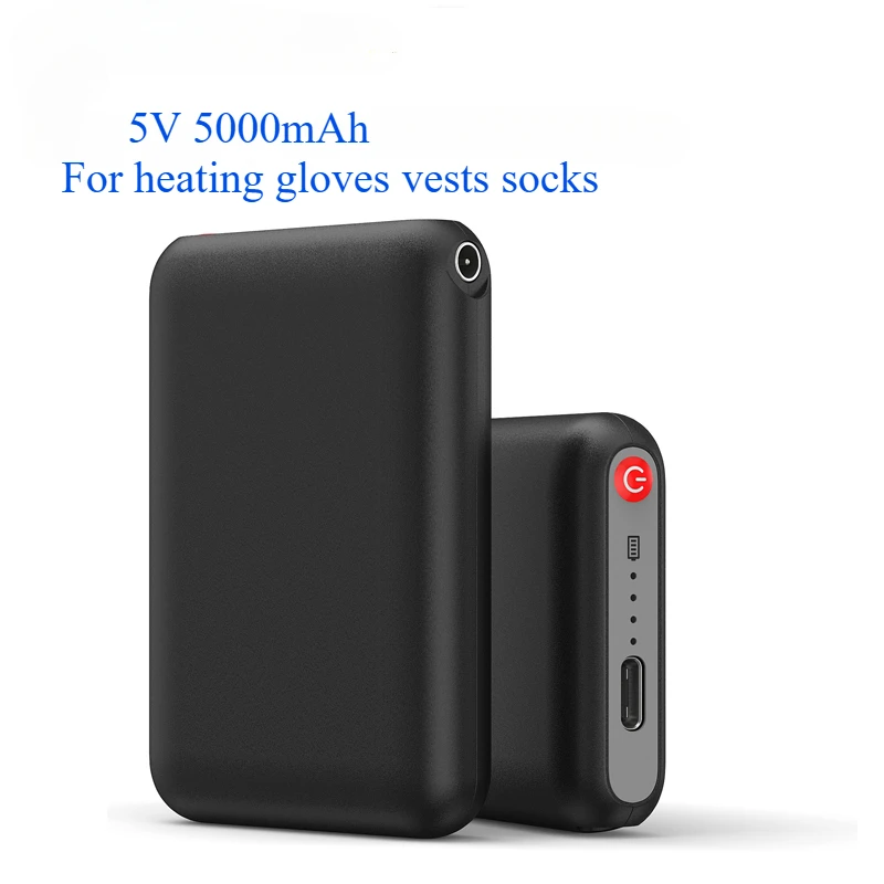 Heated Gloves Battery Lithium Polymer Rechargeable Battery 5V 5000mAh for Heating Vest/Socks/Gloves - Long-lasting Power