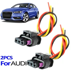 2x For AUDI A3 8V 8P A4 S4 B8 B9 A5 S5 A6 S6 A8 Q2 Q3 8U F3 Q5 Q7 TT R8 3pin Parking Sensor Wiring Plug Wire Connector 4H0973703