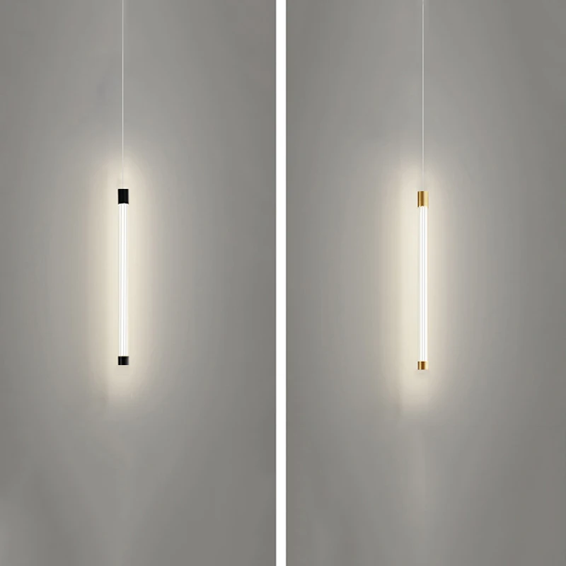 Nordic Led Pendant Light Modern Geometry Line Strip Hanging Light Restaurant Dining Lighting Fixtures Bedroom Bedside Decor Lamp