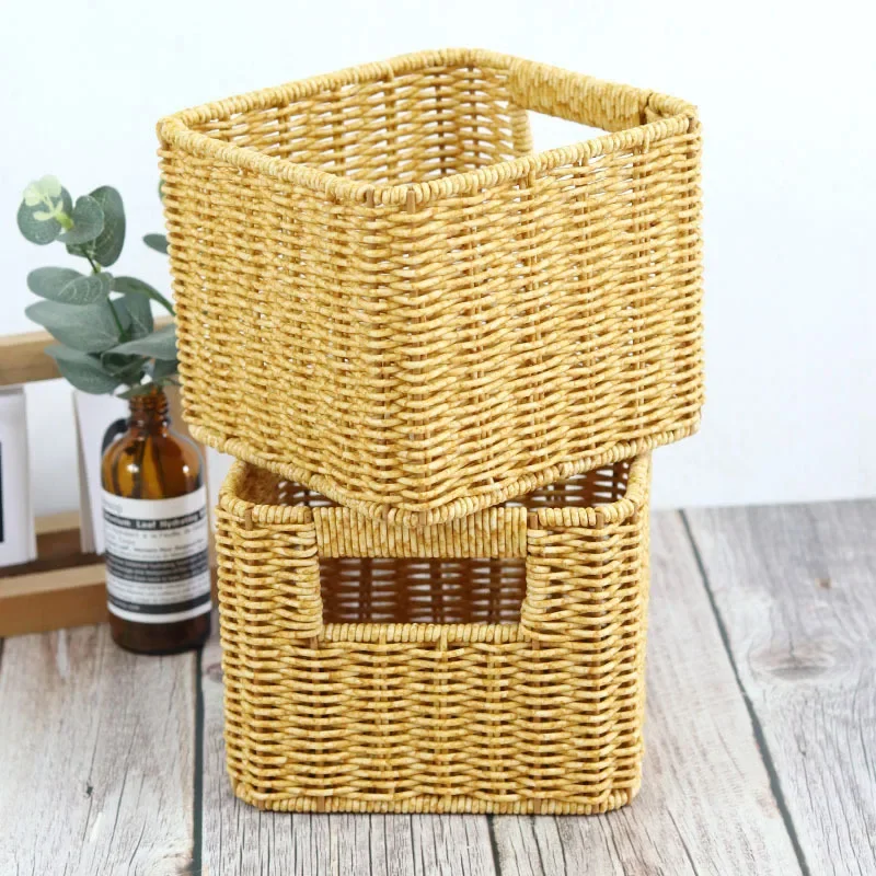 Vine Inspired Creative Weaving Miscellaneous Snacks Daily Storage Basket Desktop Storage Basket Rattan Weaving