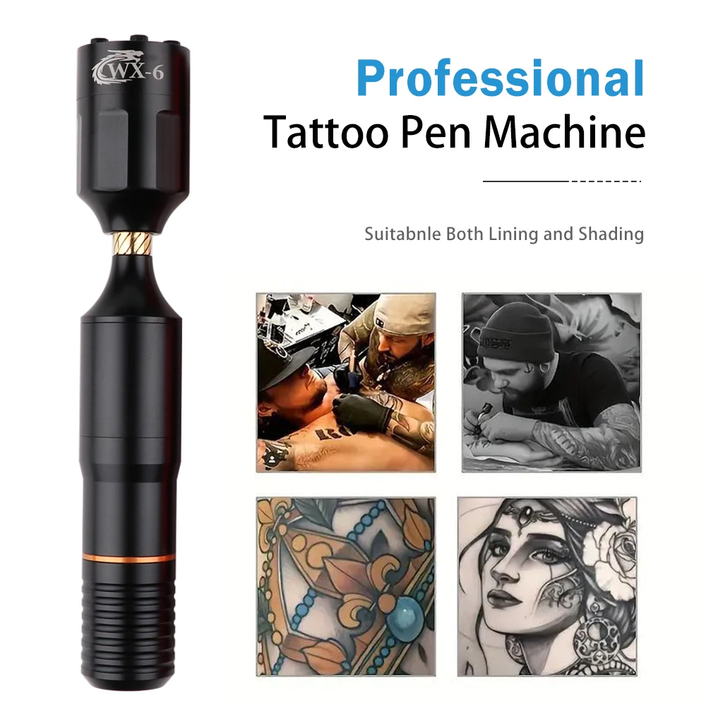 

Профессиональный набор тату-машин, беспроводной роторный набор ручек для татуировки, RCA Jack, мини-светодиодный источник питания для татуировки, высокий мотор для боди-арта