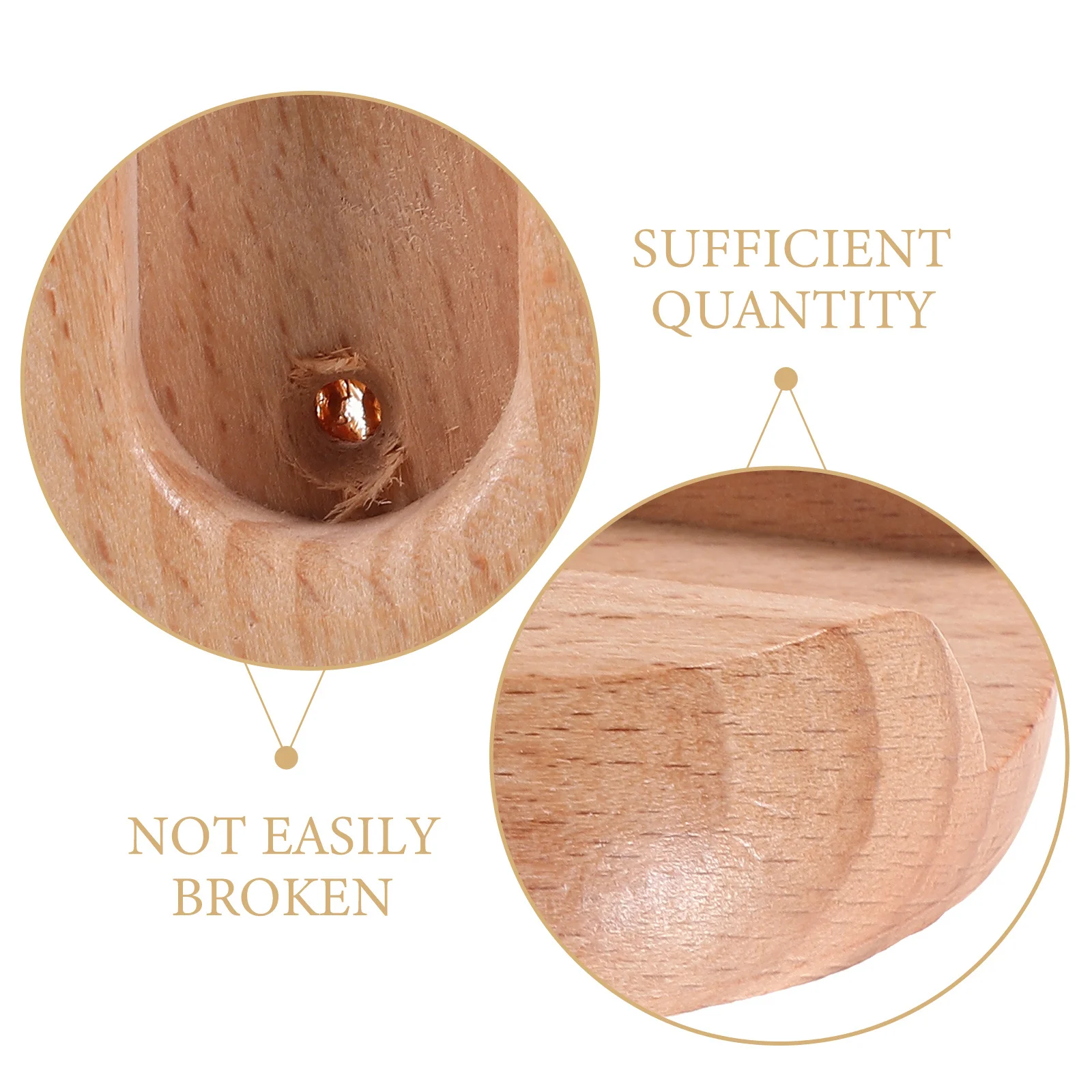 

10Pcs Wooden Closet Rod Bracket Sturdy Shower Curtain Clothes Pole Support Home Wardrobe Flange Holders 20mm