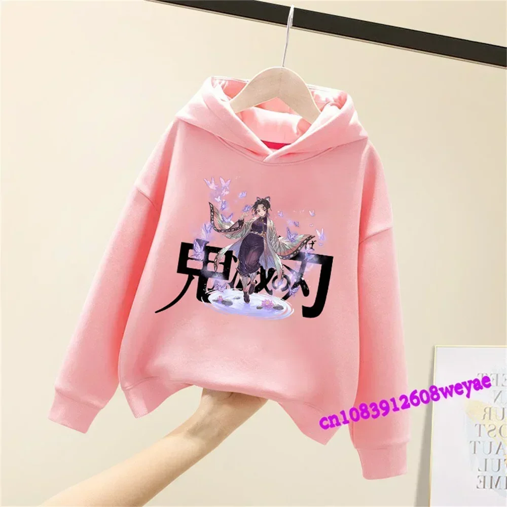 Demon Slayer Spring And Autumn Children Boys And Girls With Hoodie Sweater Top Cartoon Printing Children\'s Sportswear Coat Baby