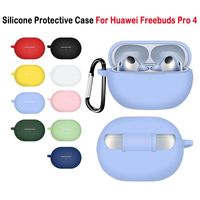 New Soft Silicone Protective Case for Huawei Freebuds Pro 4 Shockproof Anti-Scratch Headphone Protector Sleeve With Hook