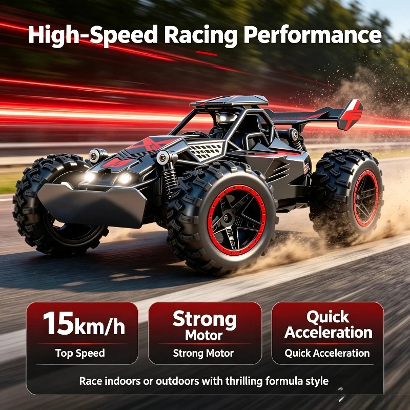 1:18 Scale 2.4GHz High-Speed RC Formula Racing Car Climbing Off-Road Vehicle Remote Control Toy for Kids Boys Gift