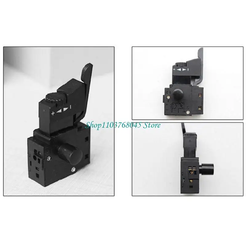 R53F Hand Drill Speed Switch 250V 6A FA2-6/1BEK Lock On Pushbutton Speed Control Trigger Switch with Positive Negative Switch