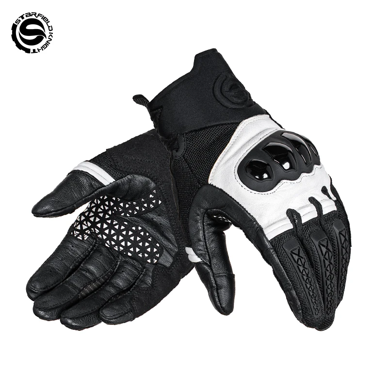 sfk-white-black-motorcyle-gloves-real-goat-leather-summer-mesh-breathable-gloves-pvc-protection-anti-collision-wear-resistant