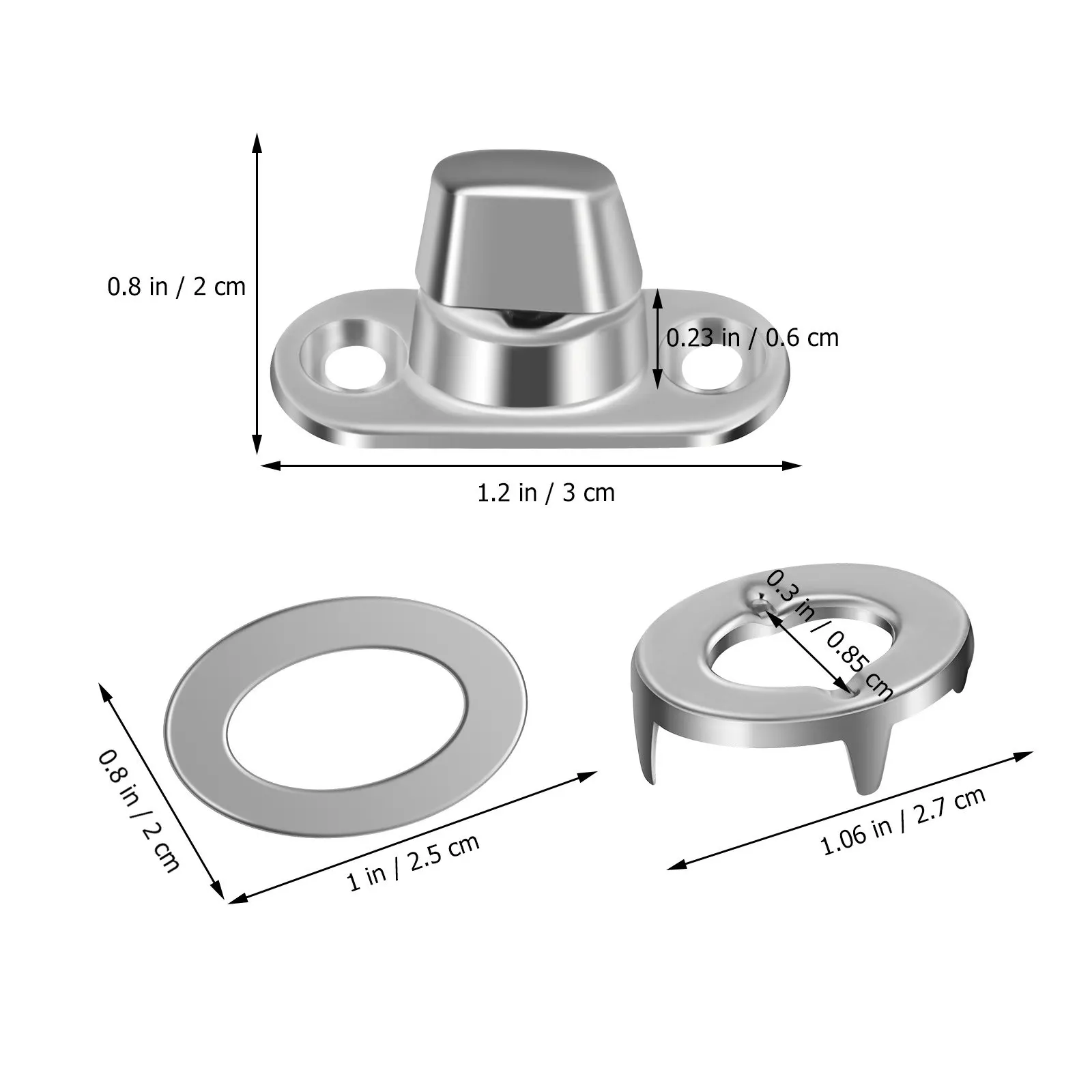 20Sets Strong Galvanized Iron Turn Button Fasteners Tarp Grommet Fasteners Mounting Screws for Boats Yachts Rvs Marine Latch