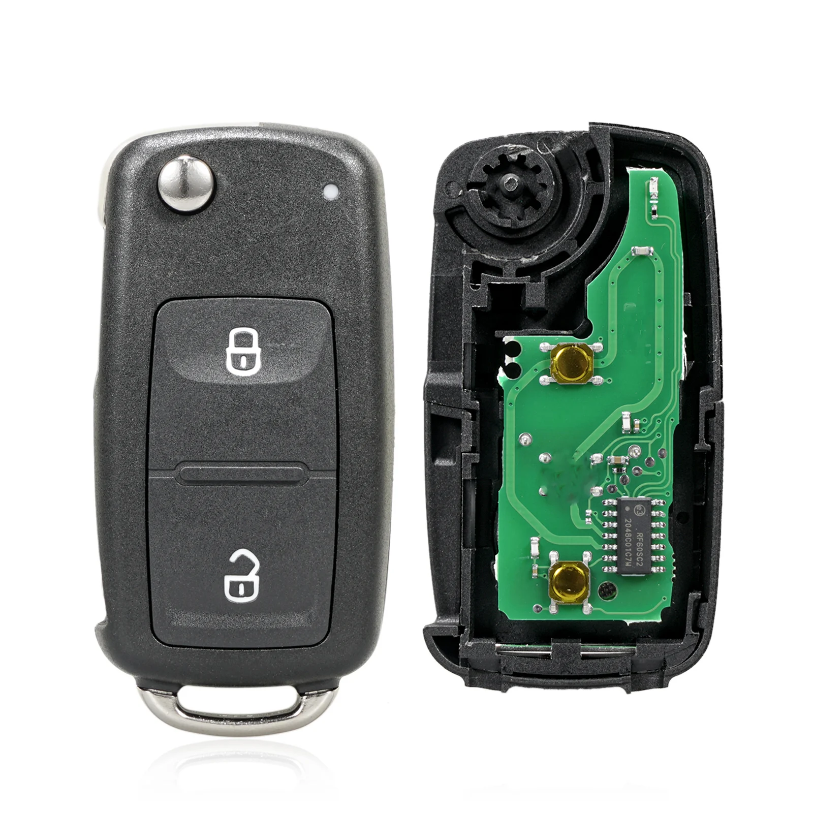 KEYYOU 5K0837202AD Flip Remote Car Key 434MHz ID48 Chip For Volkswagen VW Amarok Polo Jetta Transporter 2011 - 2016 Fob 2 Button