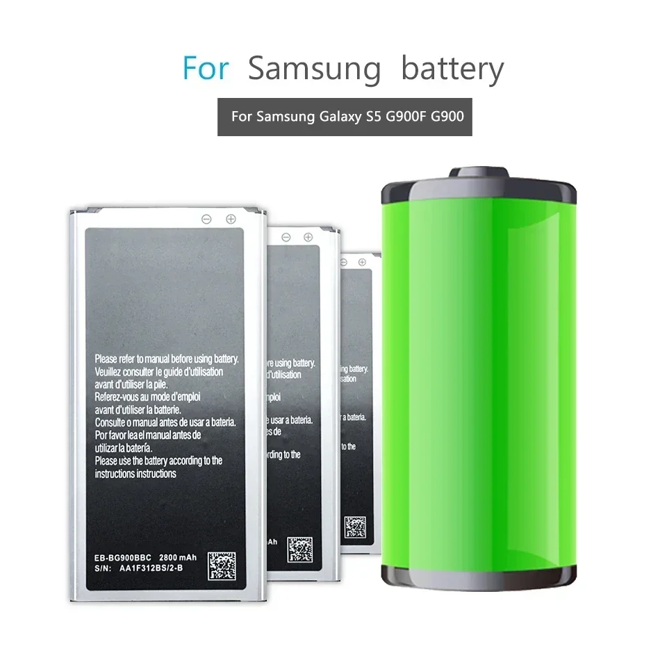 For Samsung S5 S6 S7 Edge S8 S9 S10 S10E S20 Plus Battery For Galaxy S3 S4 mini SM G900 G900I G900F G900H G930F G950 EB-BG900BBE