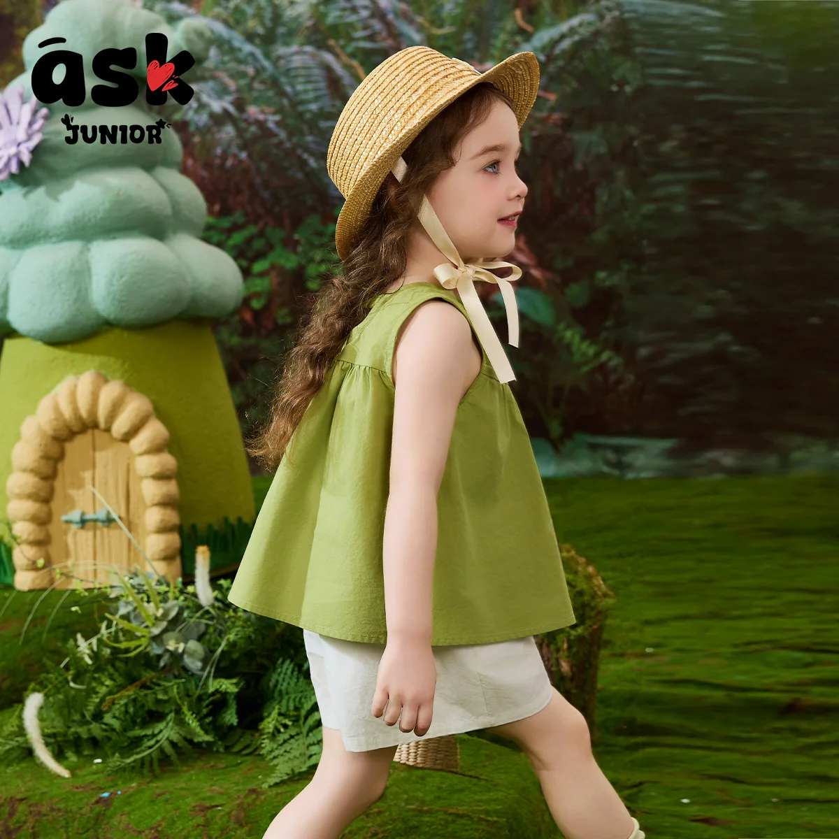 اسأل بدلة الأطفال الصغار الصيفية بدون أكمام سترة علوية غير رسمية شورت فجل موري بنات طقم مكون من قطعتين