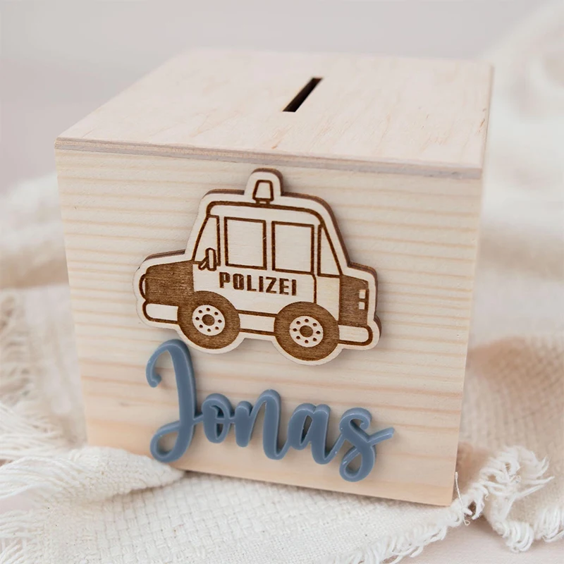 

Personalized Wooden Piggy Bank with Your Baby's Name on It Perfect for Baby Showers、christenings、or School Gift