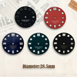 28.5mm NH35 Dial S Dial MOD SUB/SKX007 DIal FIt NH35/NH36 Movement 3/3.8 o'clock Crown Green Luminous Watch Accessories