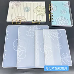 DIY Epoxy Silicone Mold Camellia Notebook A5 A6 High Mirror Notebook Silicone Mold For Resin Jewelry Making Tools