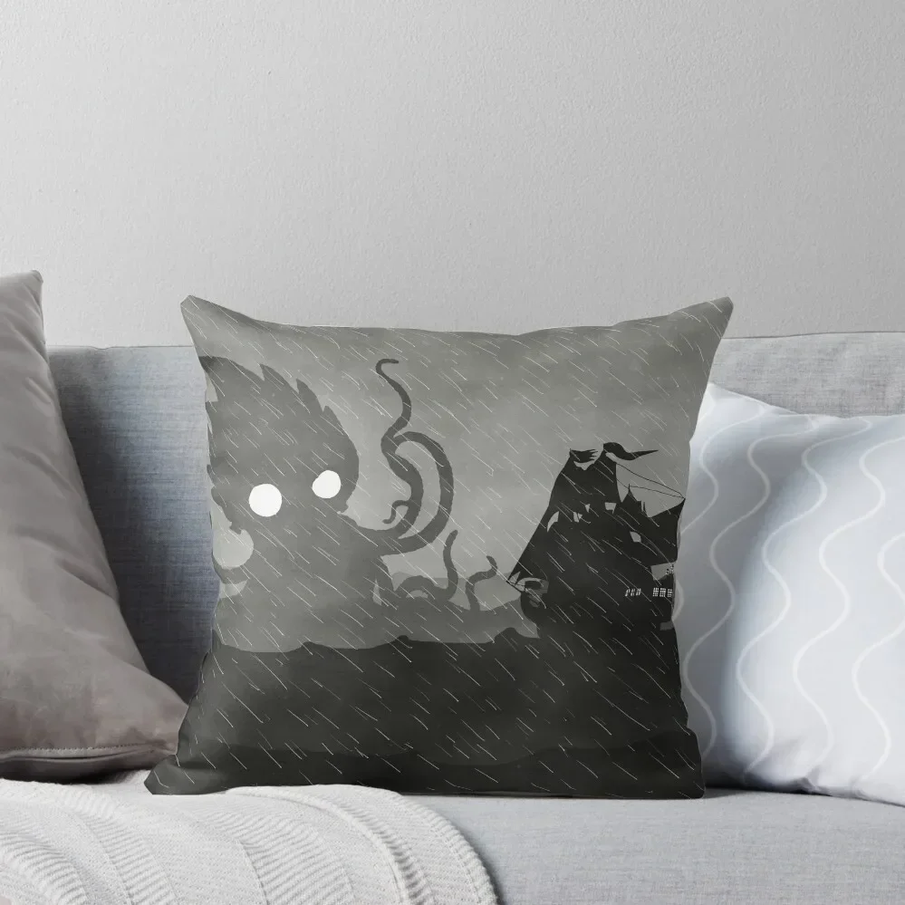 Rainy Ship & Kraken Throw Pillow christmas ornaments 2024 Pillow Decor Luxury Cushion Cover Pillow