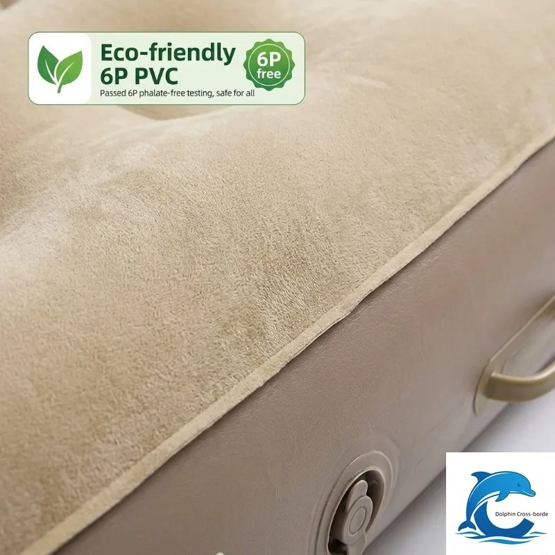 Suitable for the new outdoor camping thick flocking voice controlled double inflatable mattress
