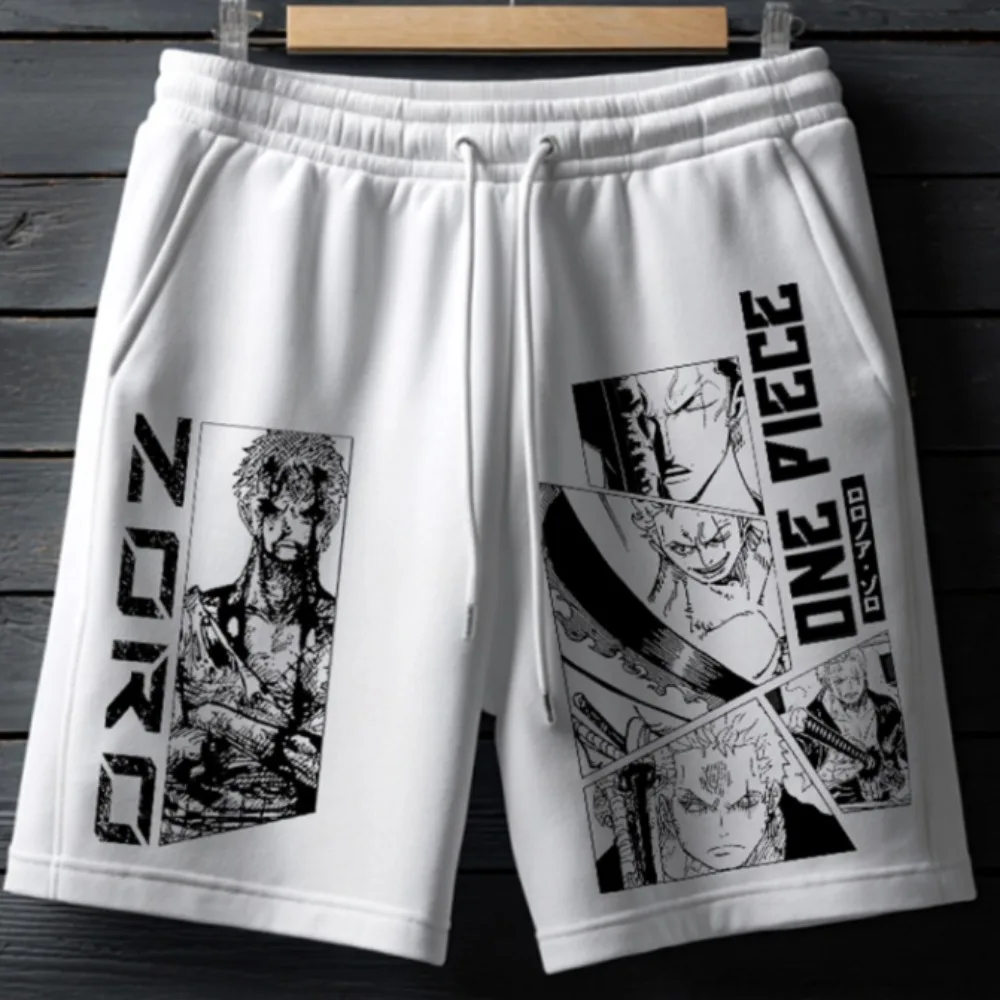 

One Piece Anime Luffy Themed Printed Men's and Women's Shorts 2025 Summer Sports and Commuting Comfortable Pure Cotton Shorts
