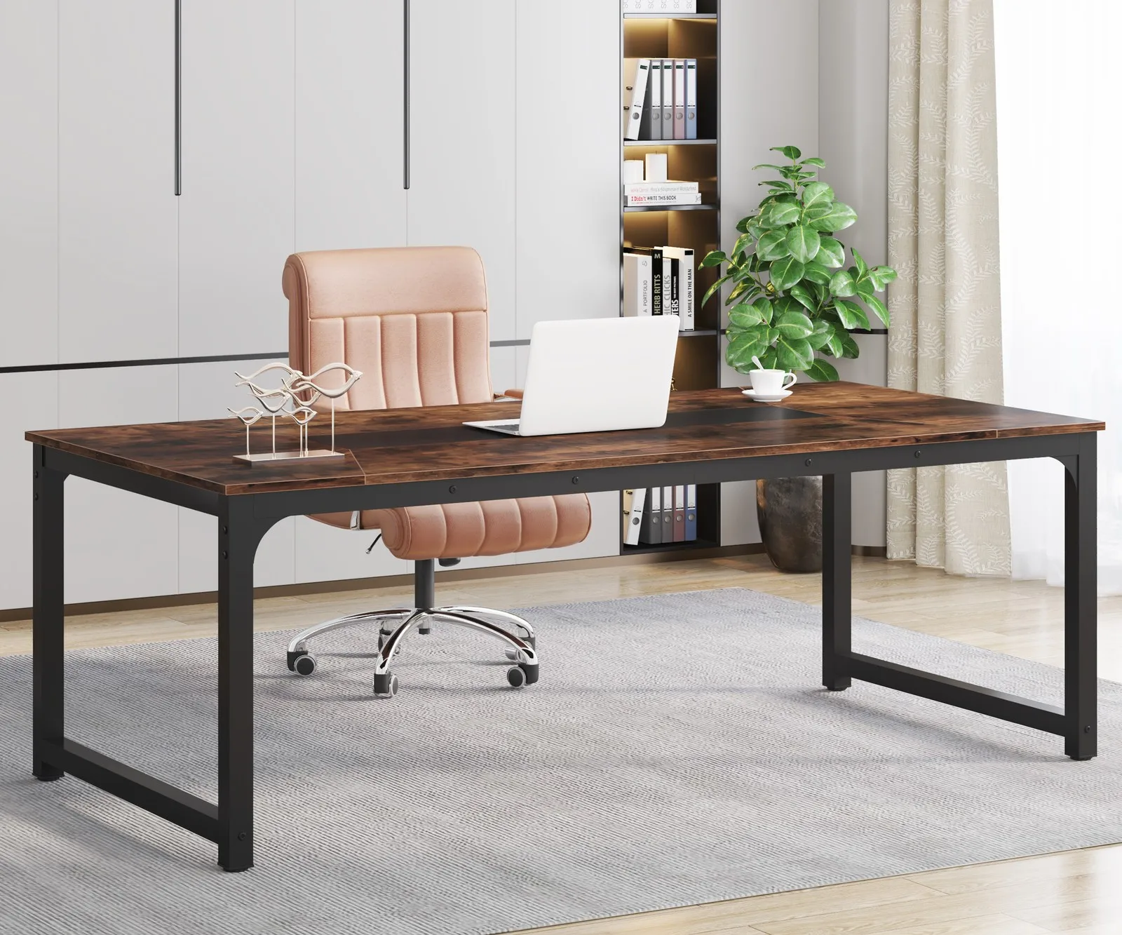 

Современный компьютерный стол, большой офисный стол для руководителей 70,8 дюймов, письменный стол для учебы