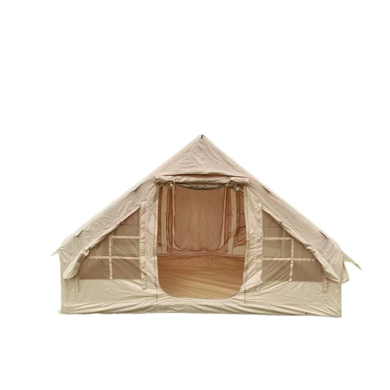2026 Inflatable Glamping Camping Tent Quick-Setup Storm-Resistant Portable Travel Waterproof Oxford Double Door Coated All-Seaso