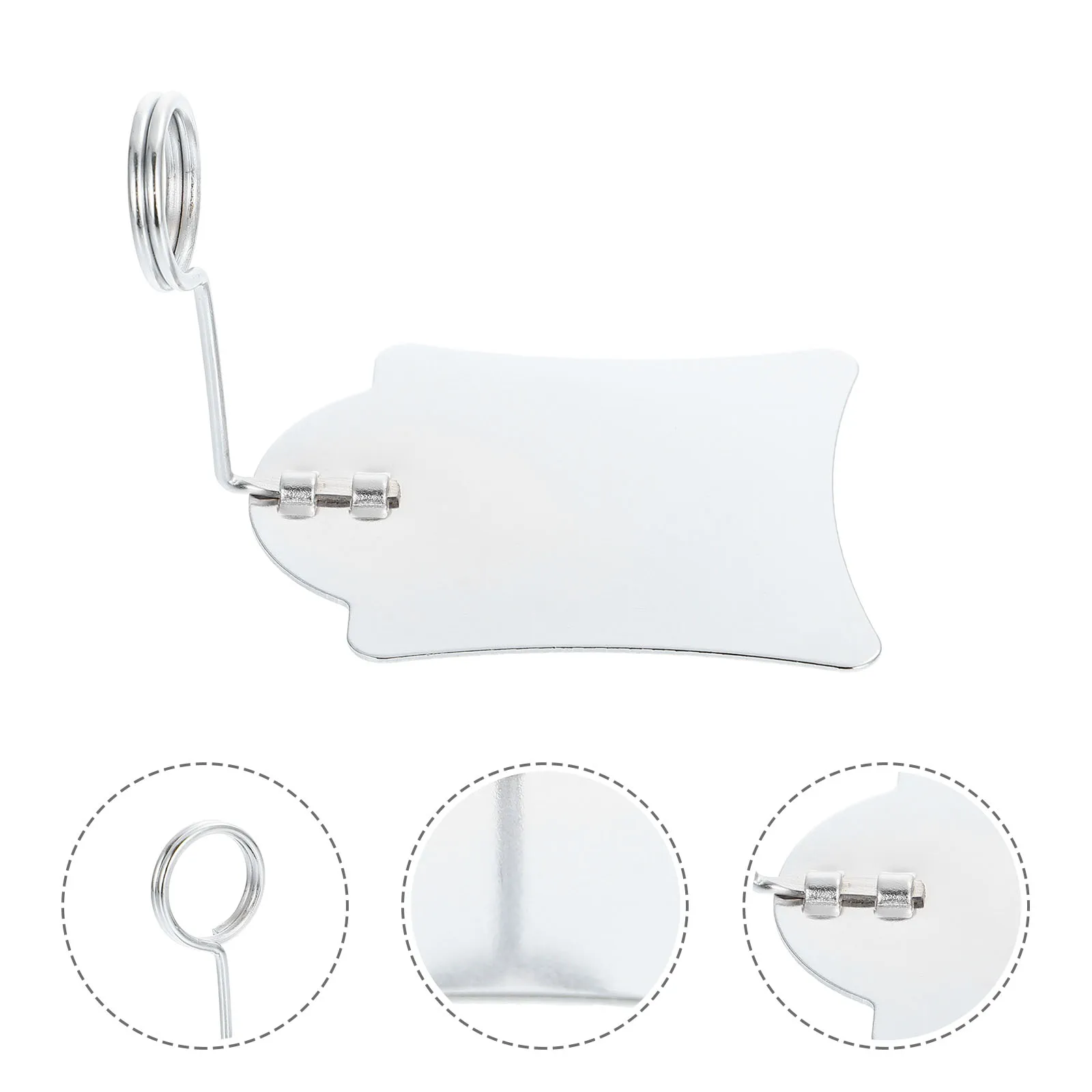 Clips de etiqueta de precio plateados de 5cm para panadería, tienda, supermercado, soporte de exhibición de etiquetas, estante de letrero de comida, etiqueta de carpeta de escritorio, 5 uds.