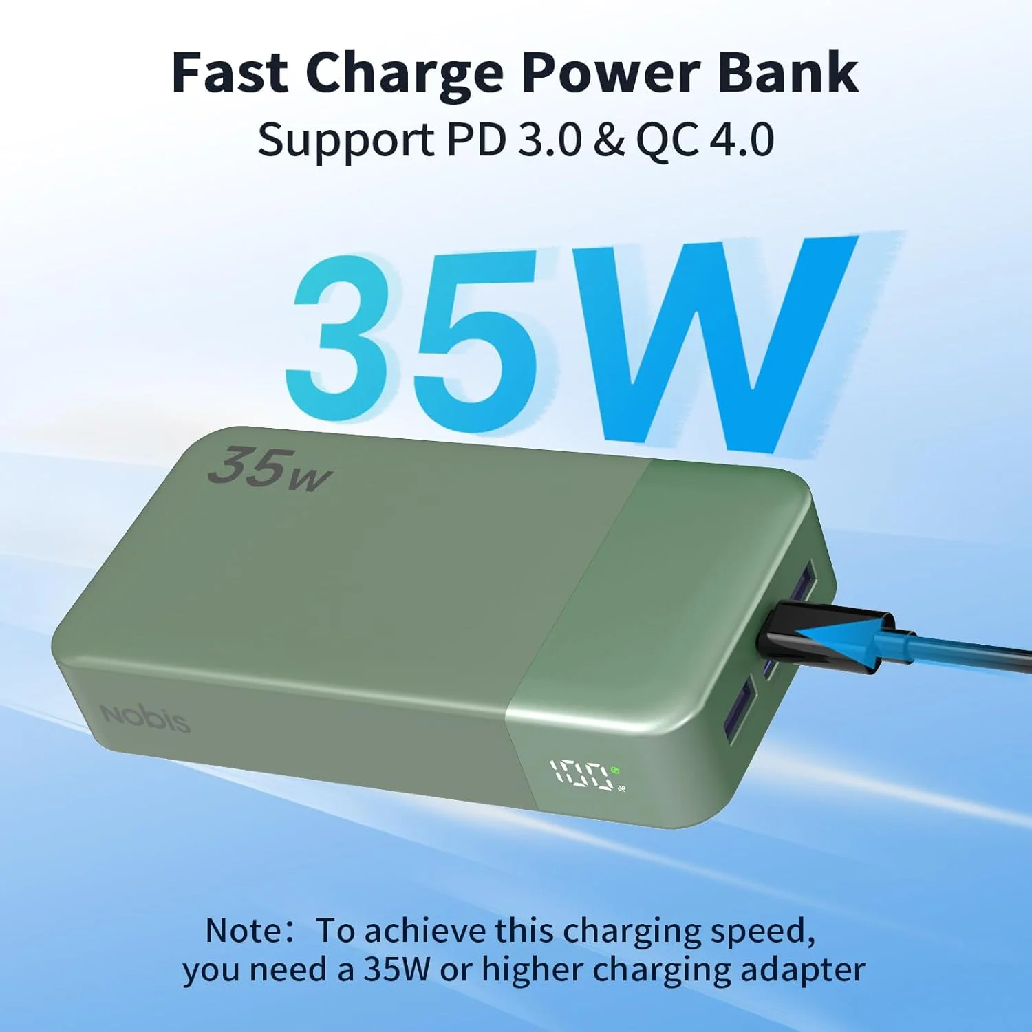 NOBIS Portable Power Bank 35W - Portable Charger 20000Mah 评论和价格