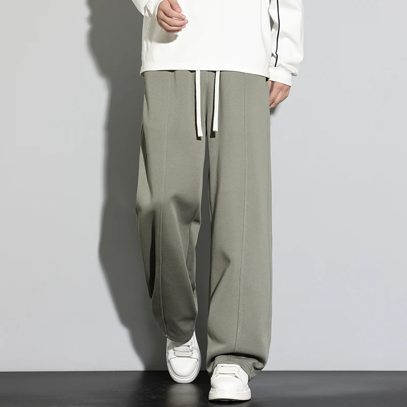 Autumn Men Sweatpants Baggy Joggers Cotton solid color Neutral Loose Outdoor Jogger Fitness Trouser