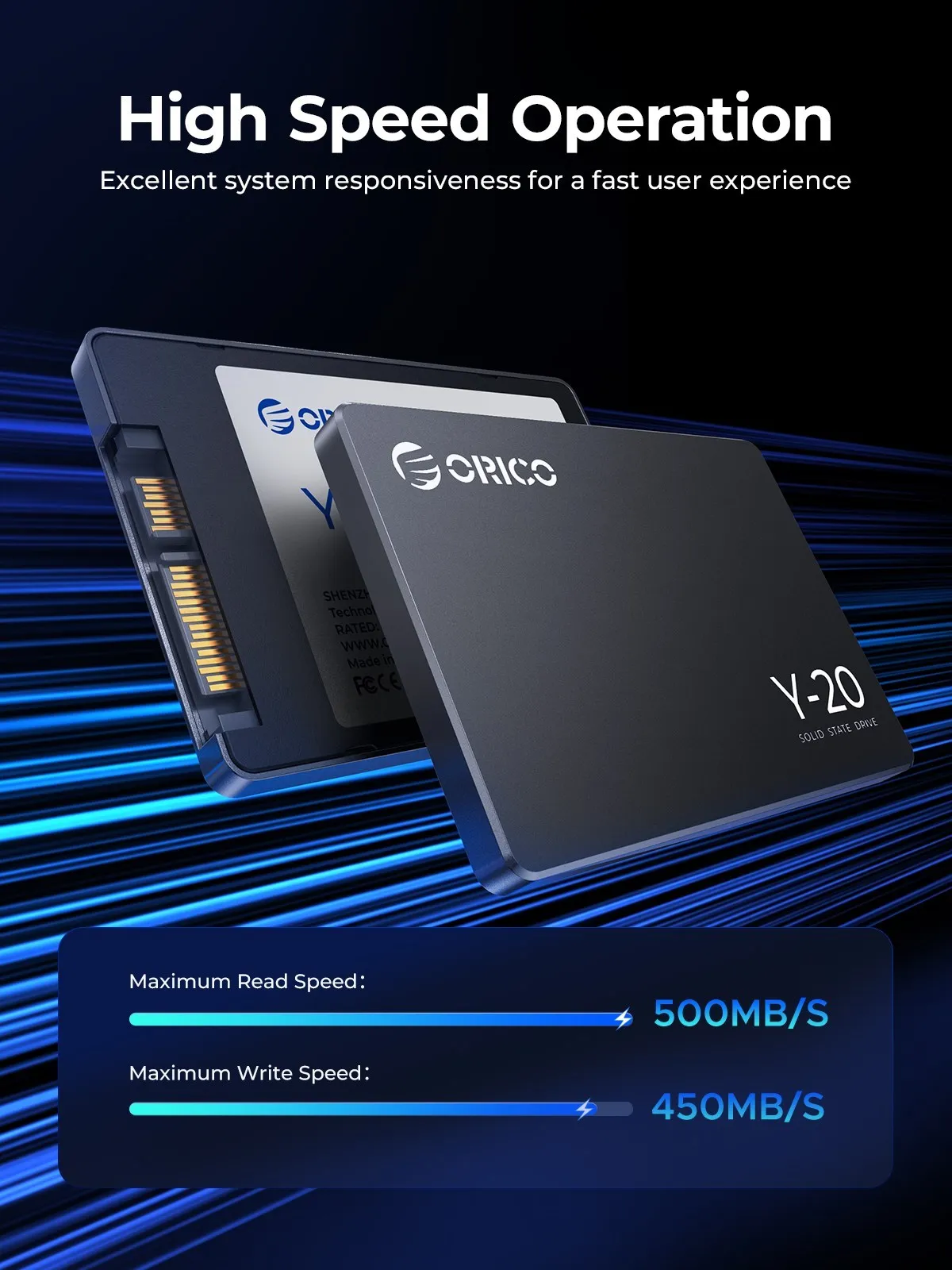 オリコ Y20 2.5 インチ SATA SSD 128 ギガバイト 256B 512 ギガバイト 