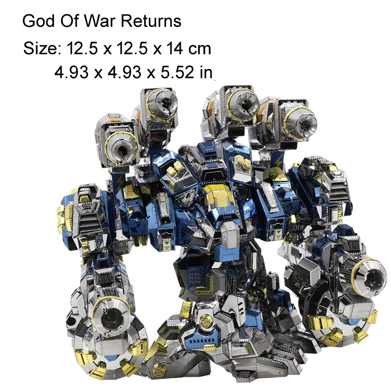 MU 3D Metal Puzzle God of war returns Thunder God Battle Armor DIY 3D Laser Cut Assemble Jigsaw Toys Desktop decoration GIFT