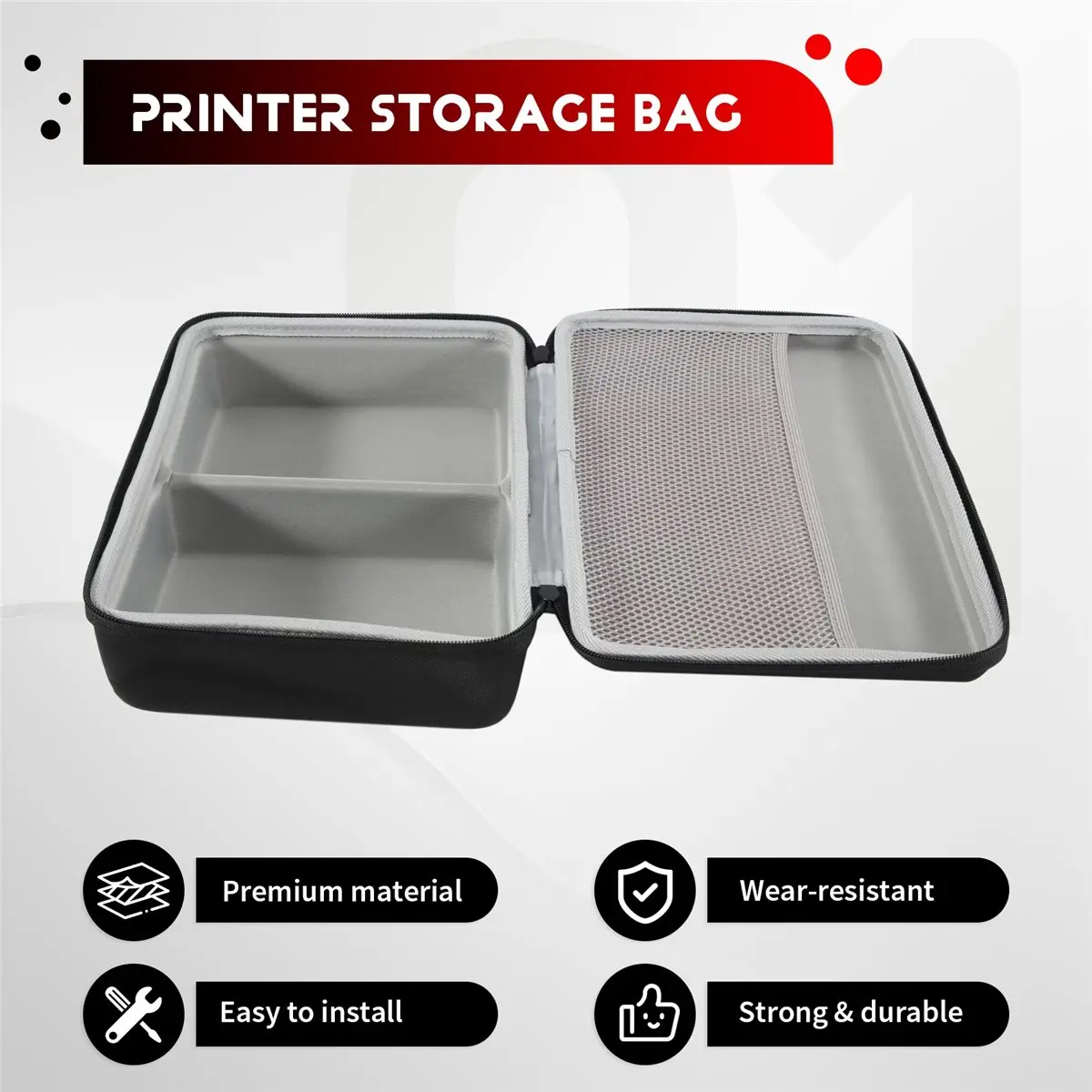 L70A Hard Case for Canon SELPHY CP1300 / CP1500 / CP1200 Wireless Compact Photo Printer Waterproof Carrying Storage Bag view 5