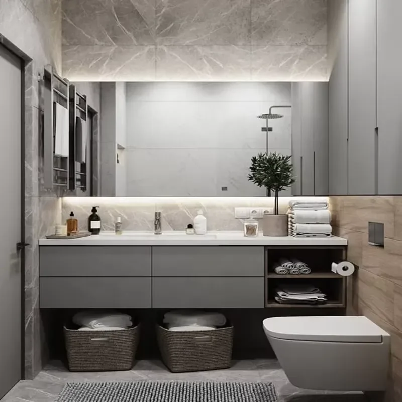 Australia Style Modular Bathroom Mirror Cabinets and Wash Basin Bath Cabinet