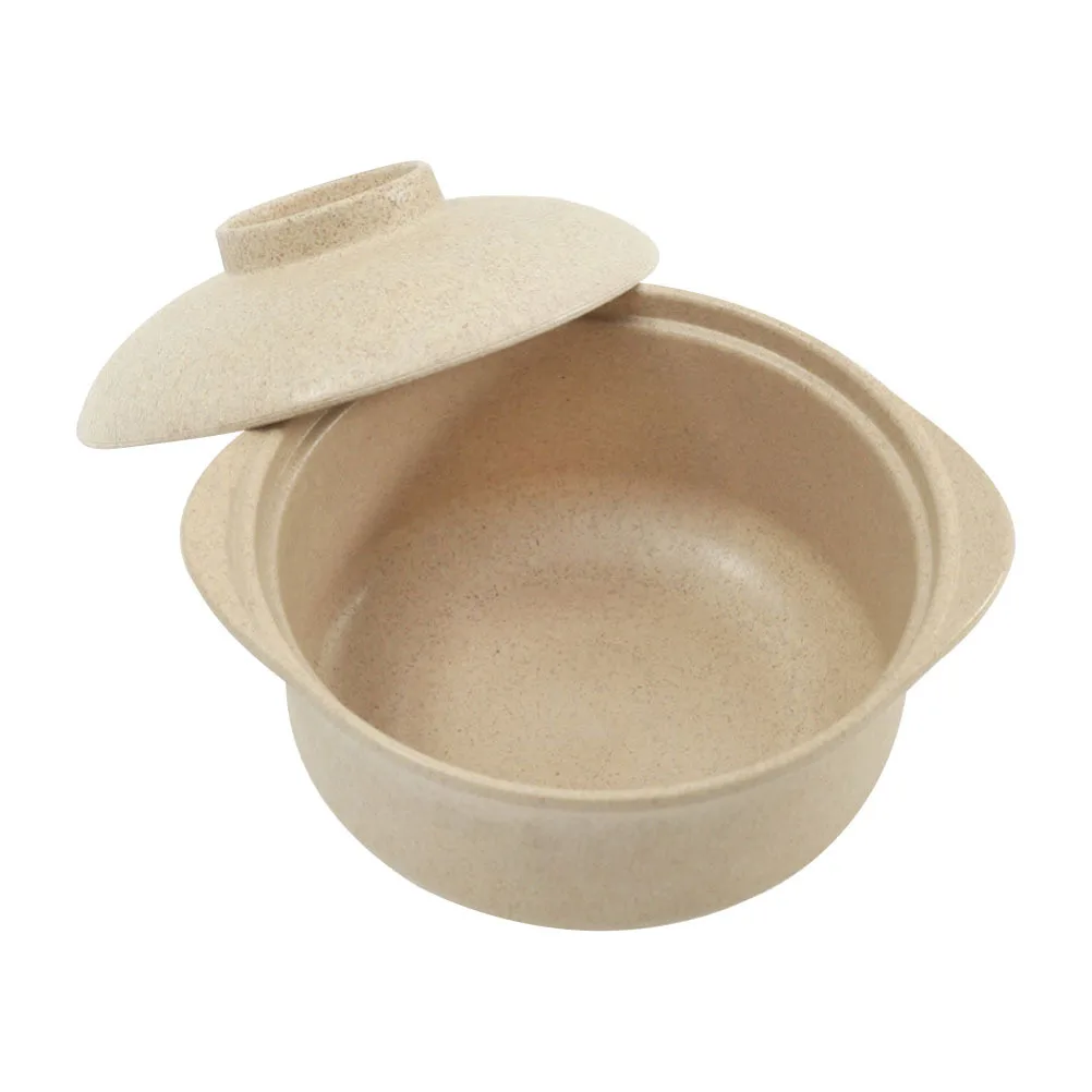 

1pc Double Handle Porridge Bowl 304 Stainless Steel Insulated Rice Fruit Salad Bowl Kitchen Storage Container