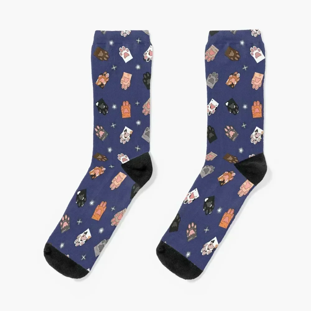 

Cat toe beans (dark blue) Socks short kawaii golf christmas stocking Socks Women Men's