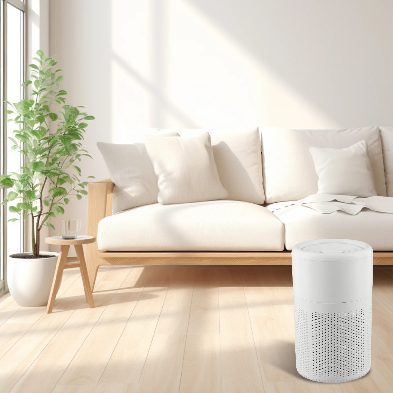 Air Ioniser HEPA Filter Air Cleaner Compact Size Diffuser Eliminates Smoke PM 2.5 Removal Portable Powerful Filtration System